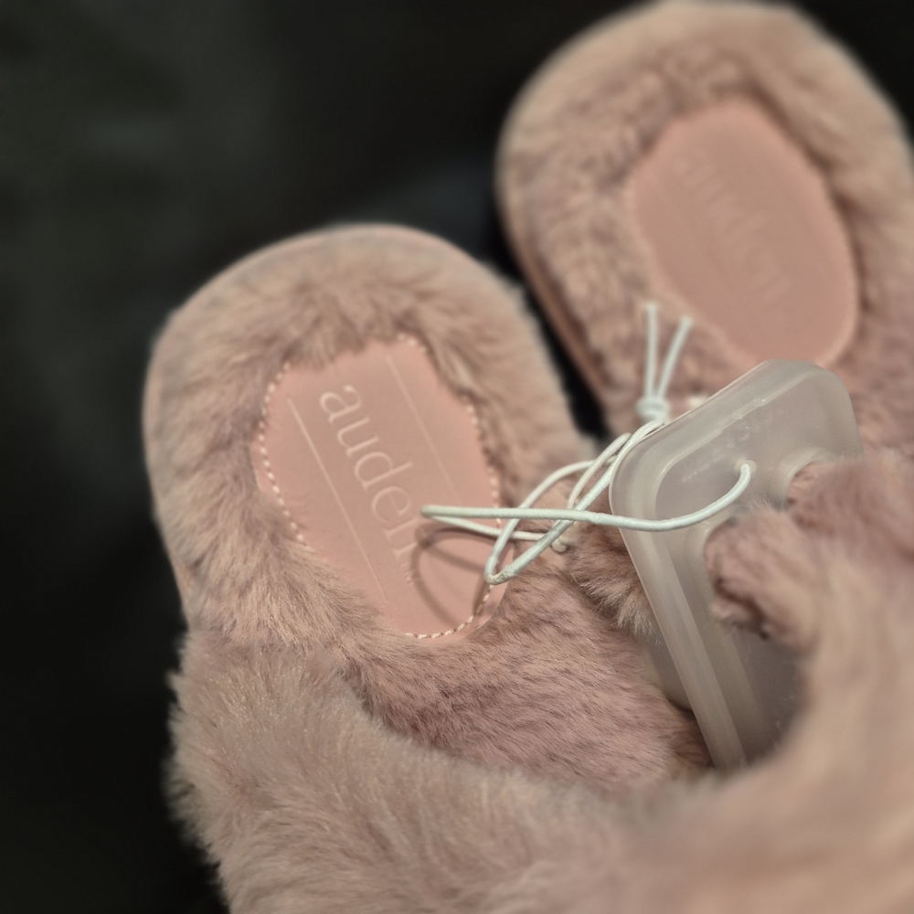 Pink Fuzzy Slippers - Picture 7 of 9
